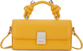 Behno Micro Mary Soft Metallic Leather Crossbody Bag in Pollen at Nordstrom