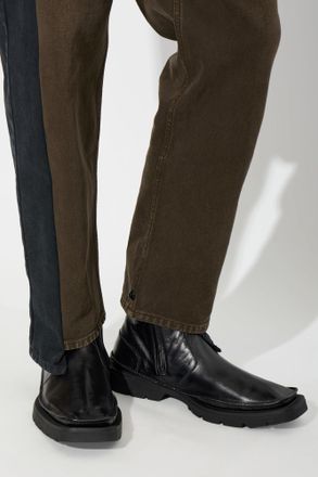 Maison Margiela Leather Ankle Boots, Mens, Black