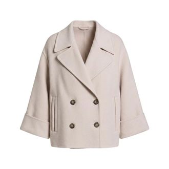 PESERICO Dames, Jassen, Beige, Maat: S Wol