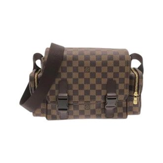 Louis Vuitton Pre-owned Damier Reporter Melville Coated Canvas Shoulder Bag - Dames - Pre-owned - Bruin - Maat: ONE Size