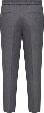 Brunello Cucinelli Mens Drawstring Trousers Medium Grey Virgin Wool