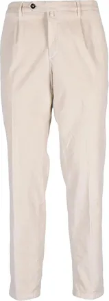 BRIGLIA 1949 White Stretch Cotton-Blend Chino Pants