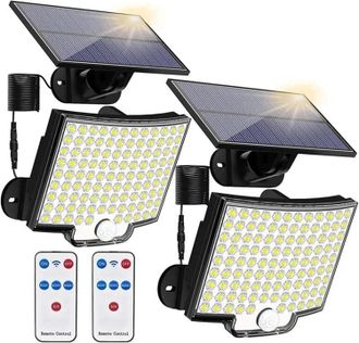 OEM L&aacute;mpara Solar Para Exteriores, Luces Solares Para Jard&iacute;n Con 3 Modos, Detecci&oacute;n De Personas, Apliques De Pared De 106 Led, L&aacute;mparas Colgantes Impermea