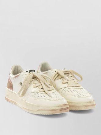 Autry sneakers slip on perforated toe metallic heel