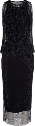 Sportmax Black Embellished Round Neck Maxi Dress
