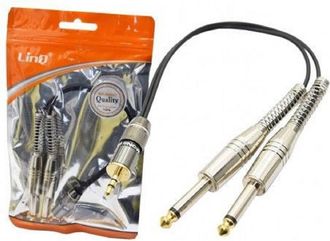 Trade Shop Trade Shop - Cavo Adattatore Audio Da Jack 3,5mm Maschio A 2 Jack 6,35mm Maschio 30cm Kl-9244