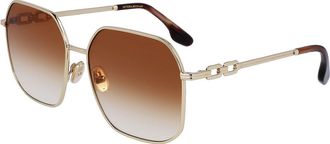 Victoria Beckham VB232S 723 Womens Sunglasses Gold Size 58