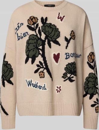 Max Mara Oversized Pullover aus reiner Schurwolle Modell PAVIDI in Sand, Größe XXL