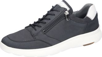 Waldl&auml;ufer Sneaker WALDL&Auml;UFER Heiko, Herren, Gr. 6,5 (40), blau (dunkelblau, wei&szlig;), Glattleder, Nubukleder, kontrastfarbene Details, Schuhe Sneaker, in Schuhweit
