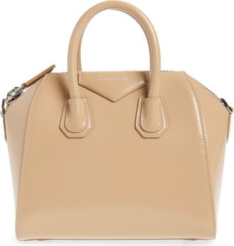 Givenchy Mini Antigona Leather Satchel in Sand at Nordstrom