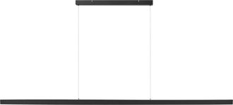 Beliani L&aacute;mpara Led Colgante Lineal De Metal 180 Cm Estilo Industrial Moderno Negro Baddana