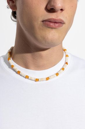 Dsquared2 Necklace With Engraved Logo, Mens, Cream