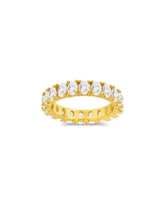 Sterling Forever 14K Plated Cz Kylie Eternity Ring