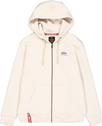 Alpha Industries Alpha Industries Mens Basic Small Logo Zip Hoodie - White - Size 3XL