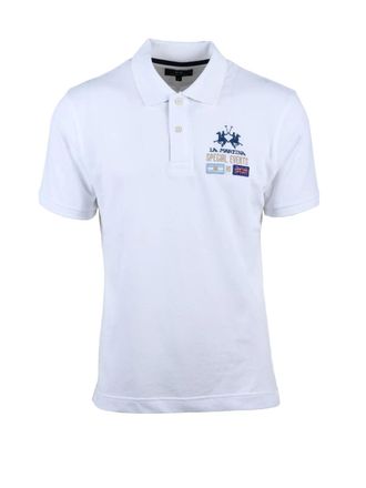 La Martina White Cotton Polo