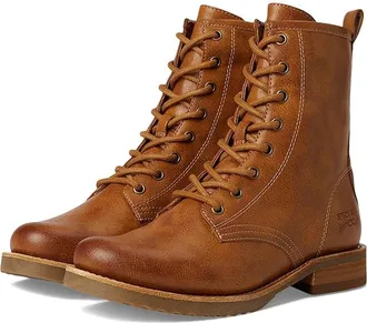 Frye and Co. Chesnee Combat Womens Boots Caramel : 9.5 M, Leather