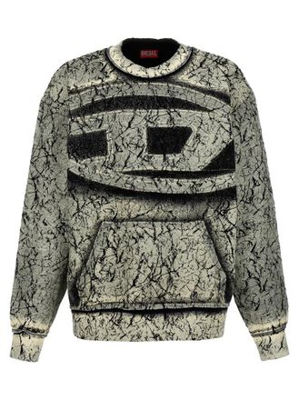 Diesel BlackWhite S-Macoval Sweatshirt