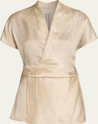 Rick Owens Short-Sleeve Wrap Top