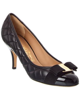 Ferragamo Vara Quilted Leather Pump