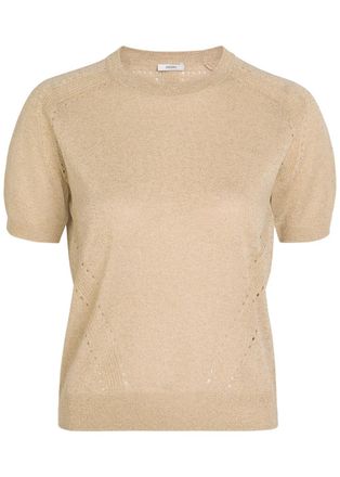 Joseph Lillie Lurex Knit T-shirt - Beige - S (UK8-10 / S)