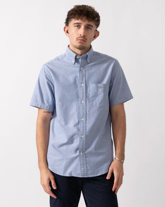 GANT Mens Regular Fit Oxford Shirt in Light Blue Cotton - Size X-Large
