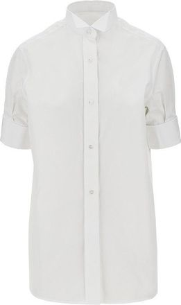 Maison Margiela Cotton poplin short-sleeved shirt Woman 40