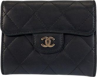 Chanel Black Matelasse Calfskin Coin Case (Authentic Pre-Loved)