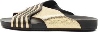 Fendi Sandali slides a righe - Oro
