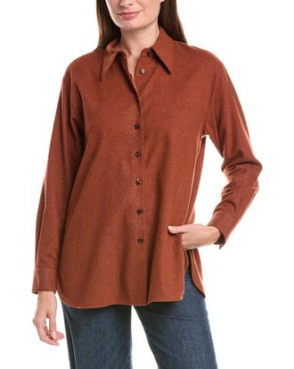 Lafayette 148 New York Wool & Cashmere-Blend Shirt