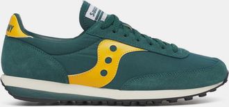 Saucony Mens Trainer 80 in Green Suede - Size UK 10.5
