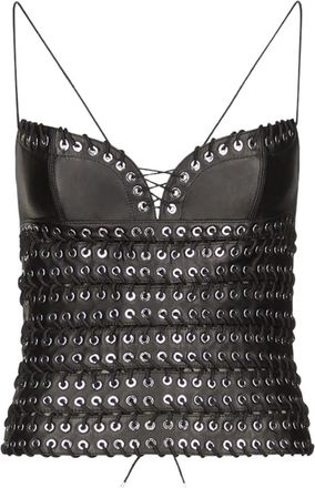 Ludovic de Saint Sernin Top Lee in pelle - Nero