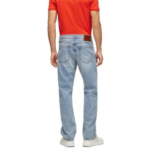 HUGO BOSS Mens Five Pocket Design Slim Fit Jeans in Medium Blue - Size 38W/32L