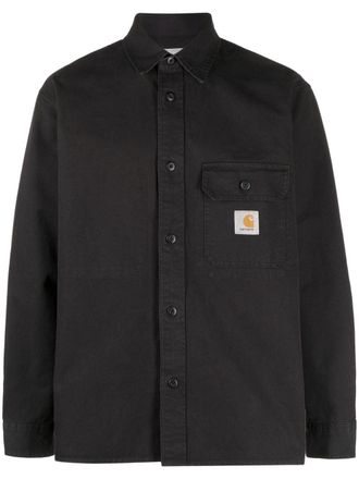 Carhartt Work in Progress logo-patch cotton shirt - Black
