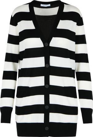 Max Mara Fiemme Two Tone Virgin Wool Cardigan
