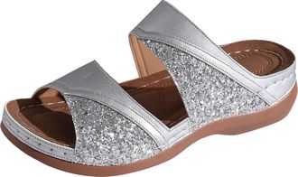 Generic Womens Slide Sandals Summer Casual Slippers with Strap Design Comfortable Home Shoes Flat Outdoor Beach Slides for Women Daily Walking Sandals 2026 (4