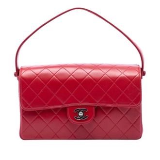 Chanel Pre-owned Vintage Quilted Flap Handbag - Dames - Pre-owned - Rood - Maat: ONE Size Leer