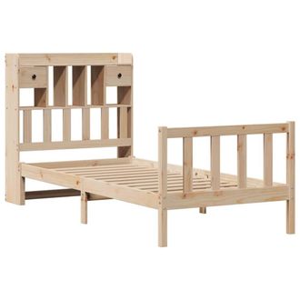 Berkfield Home Decorative Bookcase Bed without Mattress 100x200 cm Solid Wood Pine in Natural