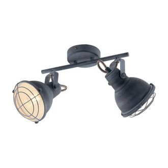 Netlighting CUBA 2 Light Twin Spotlight Grey 44.5x17x13cm | Size: 44.5x17x13 cm
