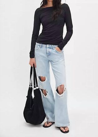 Free People Riley Long Sleeve Tee In Black