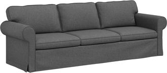 vidaXL Sof&aacute; Gris Oscuro 245 X 82 X 80 Cm Tela Vidaxl