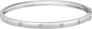 Effy Sterling Silver Diamond Hinged Bangle Bracelet in Silver/White at Nordstrom Rack, Size 7