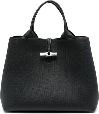 Longchamp Borsa tote Le Roseau grande - Nero