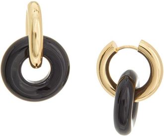 Kenneth Jay Lane 14K Plated Hoop Earrings