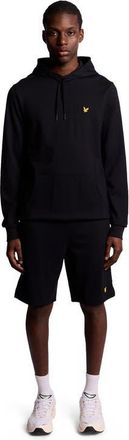 Lyle & Scott Fly Fleece Long Sleeve Hoodie in Jet Black at Nordstrom, Size X-Large
