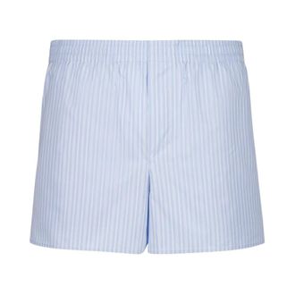 Ami Cotton Elasticated Shorts - female - Ami Paris - Short Shorts - Blue - XS - Shorts