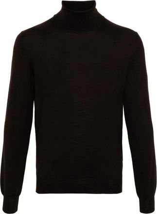 La Fileria Sweater Fileria - Heren - Coltruien - Bruin - 2XL - Wol - Truien & Vesten