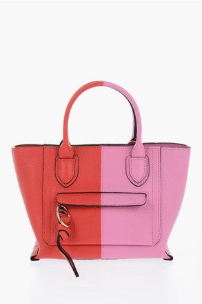 Longchamp Borsa a Mano MAILBOX in Pelle Bicolore con Tracolla Removibi taglia Un