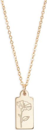 Set & Stones Tawney Birth Flower Pendant Necklace in Gold /September at Nordstrom