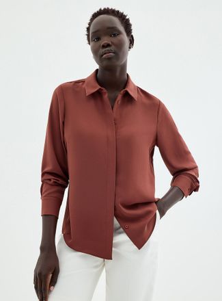 Contemporaine Womens Silky hidden placket shirt