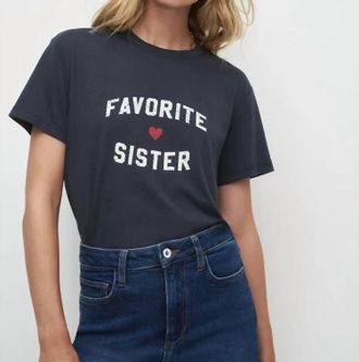 Favorite Daughter Favorite Sister Tee In Navy